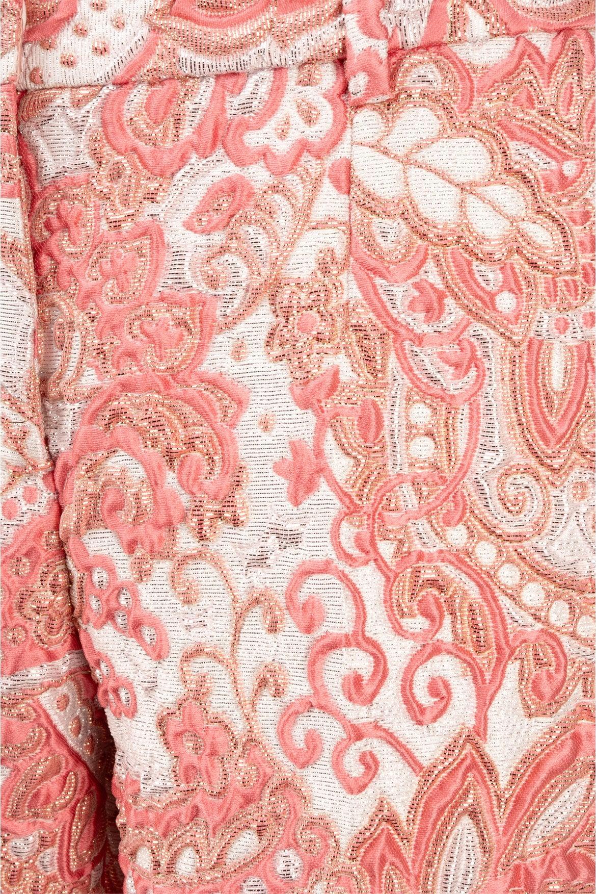 Dolce & Gabbana Size 40 Metallic Jacquard Print Pants - Image 3