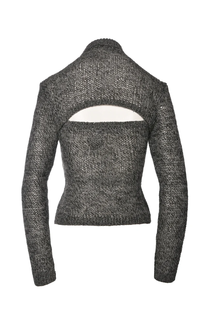 Dolce & Gabbana Size 42 Knit Turtleneck Long Sleeve Shrug w/ Knit Tube Top - Image 2