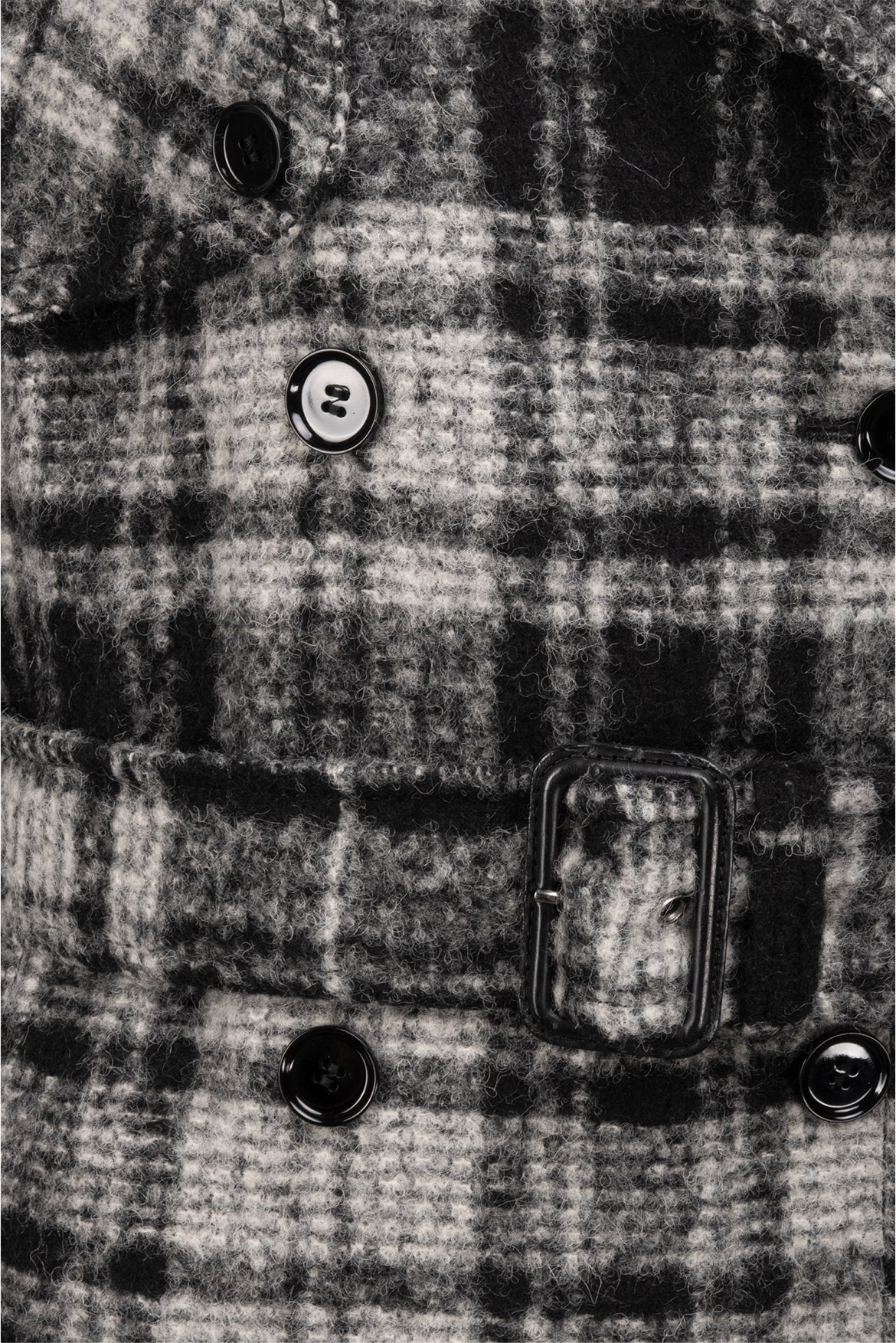 Dolce & Gabbana Size 44 Check Print Double-Breasted Wool Trench Coat - Image 3