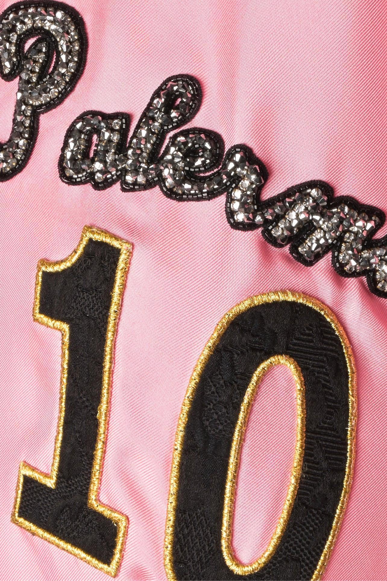 Dolce & Gabbana Size 44 Embellished Silk Sport Jersey Top & Shorts Set - Image 5