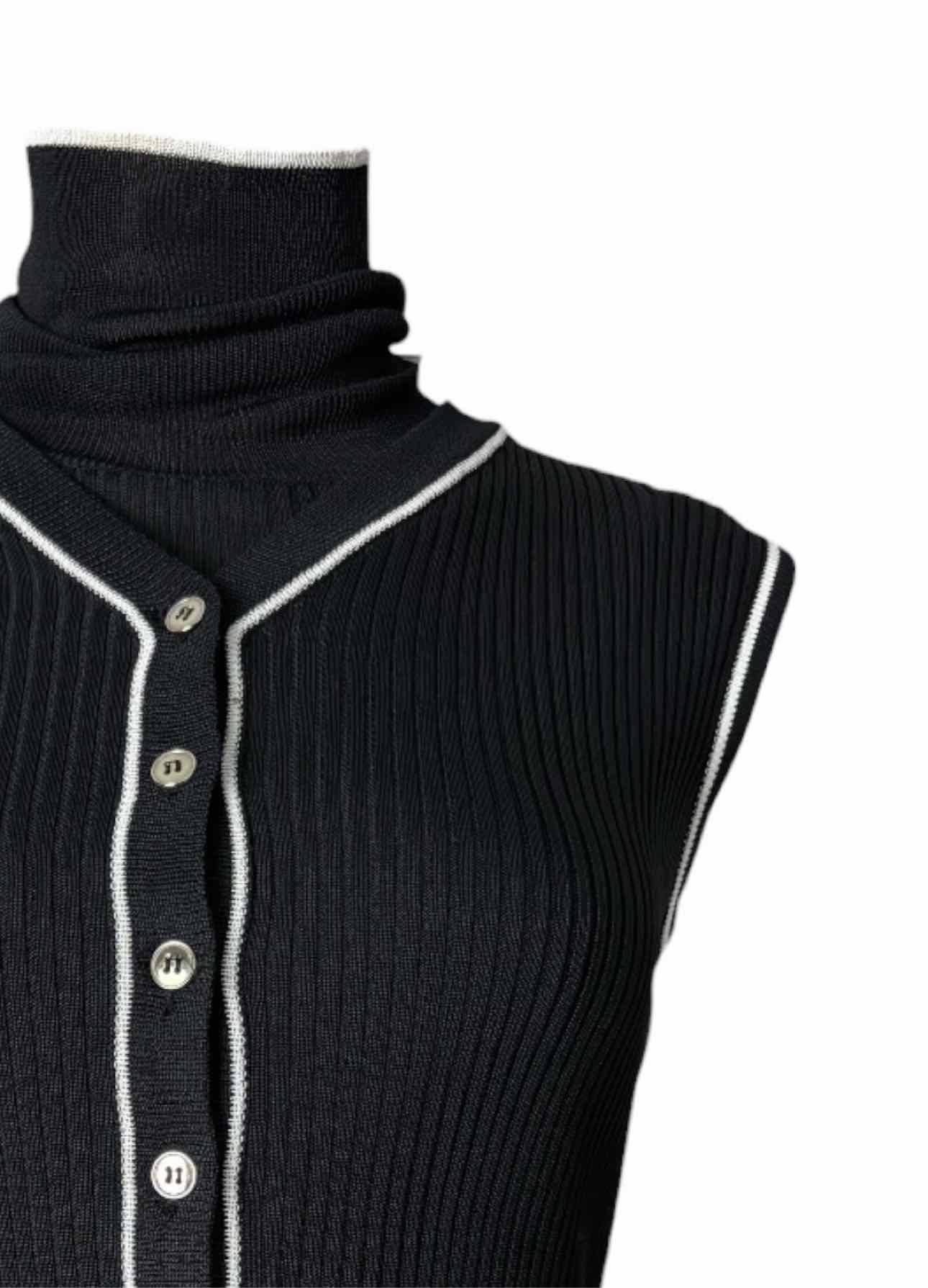 Dolce & Gabbana Size 44 Sleeveless Ribbed Sweater Set - Image 3