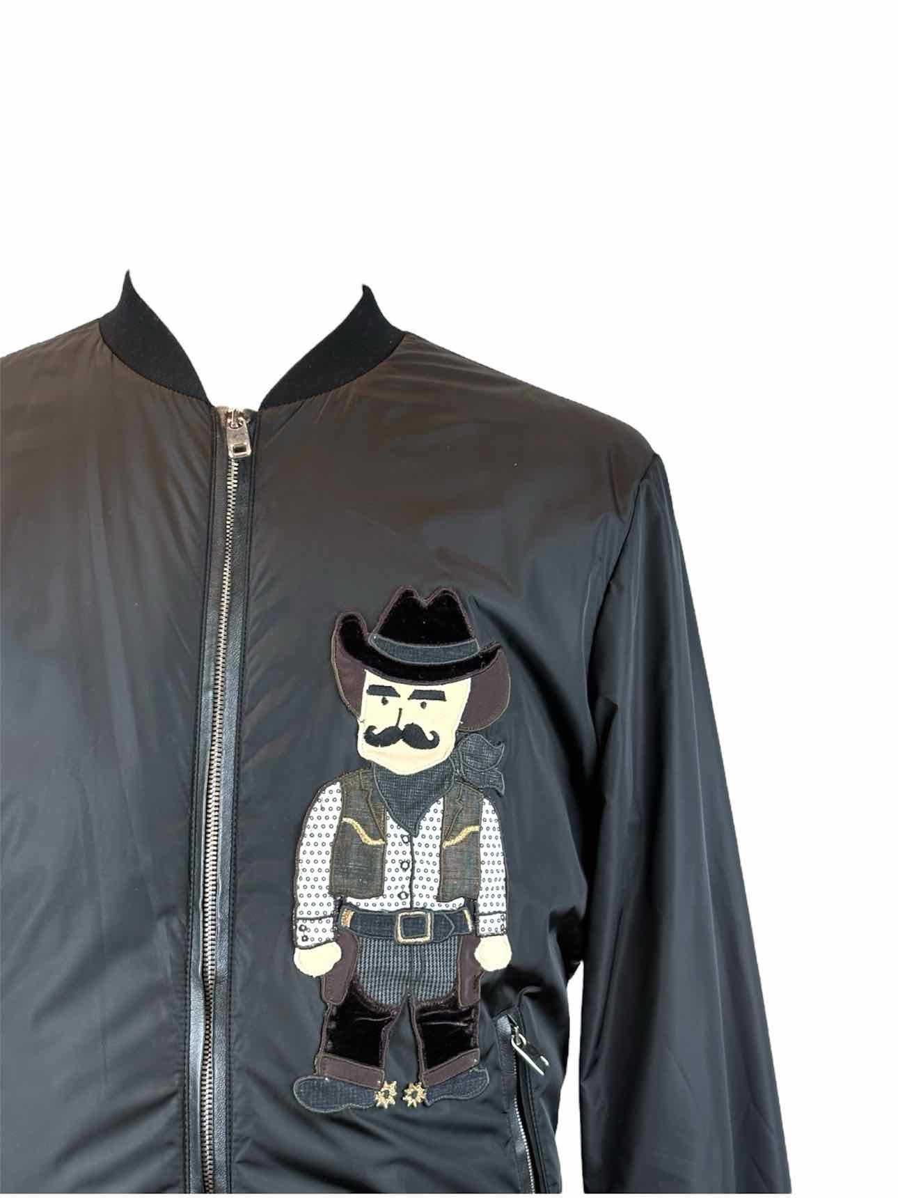 Dolce & Gabbana Size 48 Men's Western Embroidered Bomber Jacket - Image 3