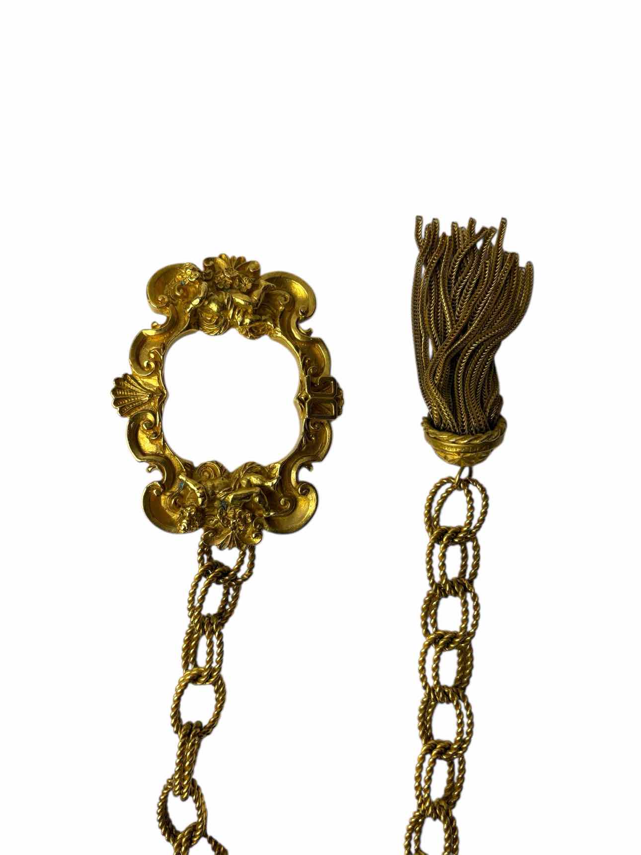 Dolce & Gabbana Size OS Frame Buckle Chain Waist Belt - Image 2