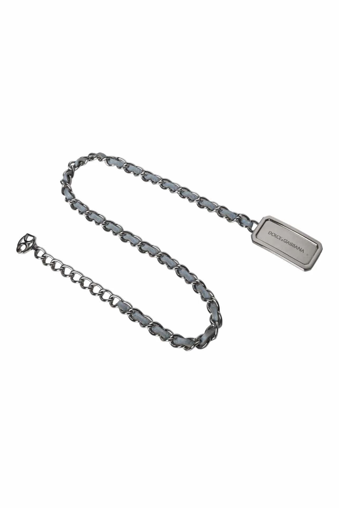 Dolce & Gabbana Size S Logo Tag Chain Belt - Image 3