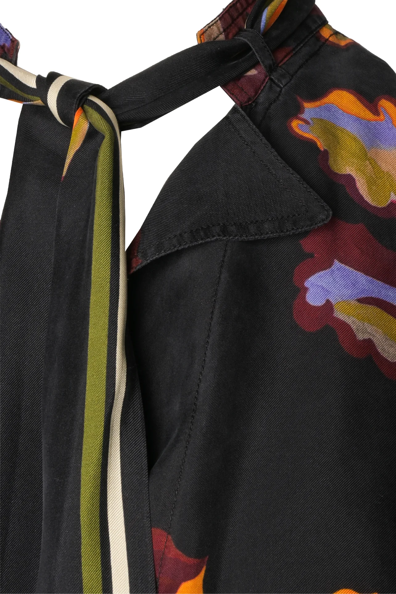 Dorothee Schumacher Size XL Floral Seductive Printed Silk Tie-Neck Top - Image 3