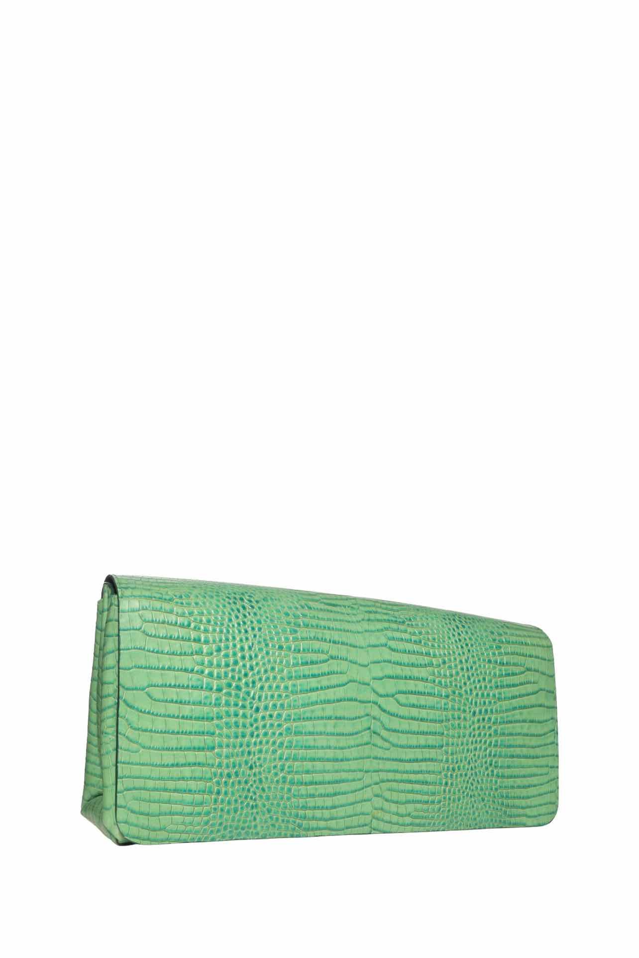 Dries Van Noten Oversized Croc Embossed Clutch - Image 2