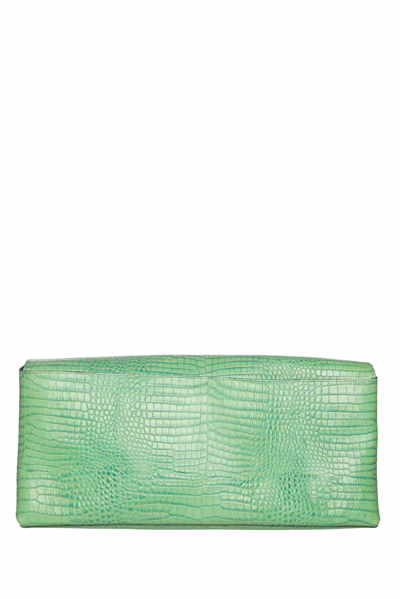 Dries Van Noten Oversized Croc Embossed Clutch - Image 3