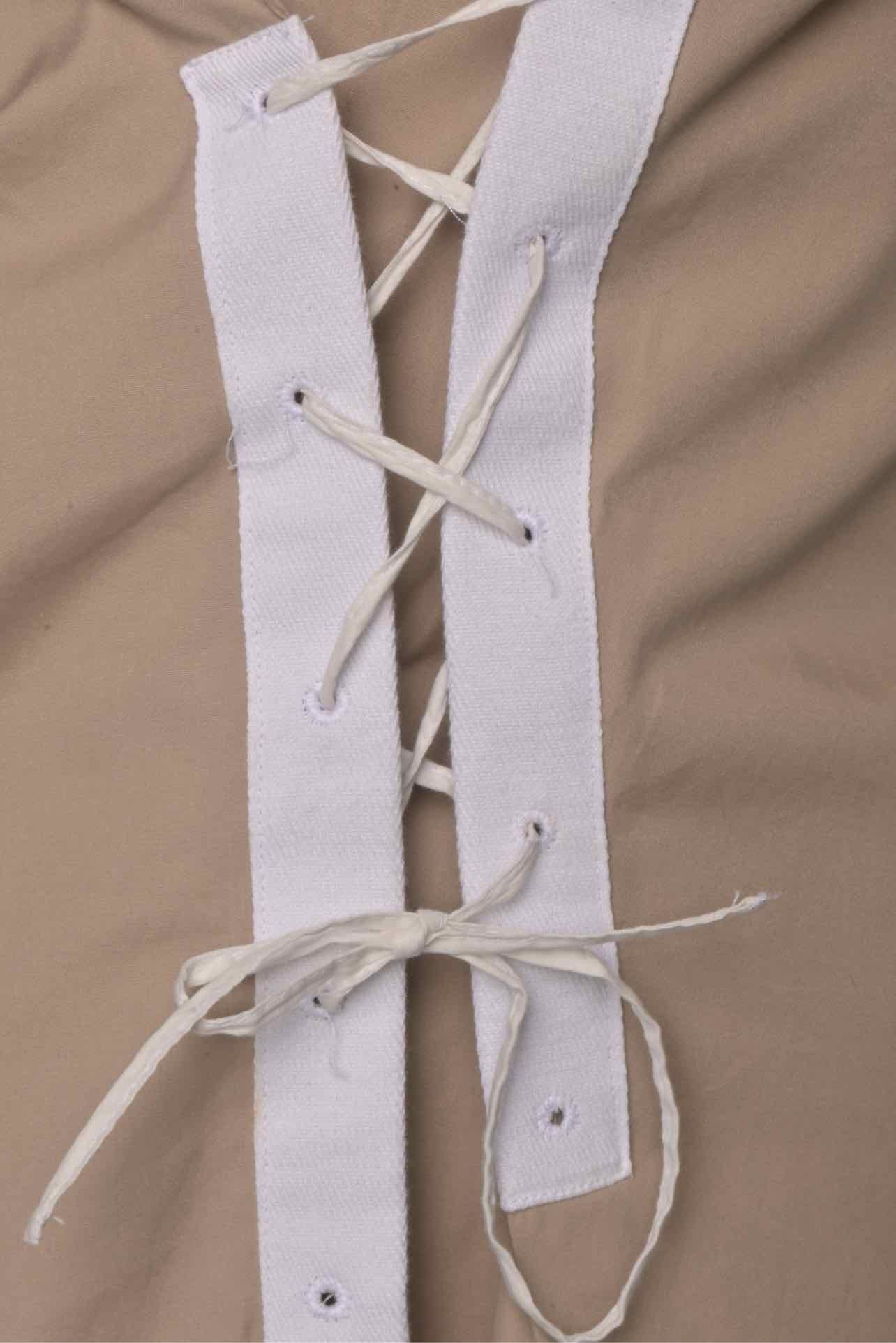 Dries Van Noten Size 10 Lace-Up Cotton-Poplin Shirt - Image 3