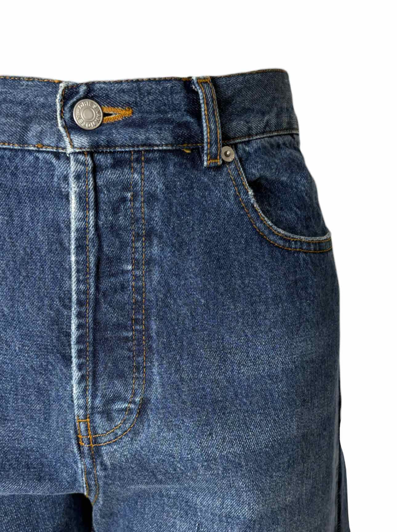 Dries Van Noten Size 31 Distressed Blue Jeans - Image 3