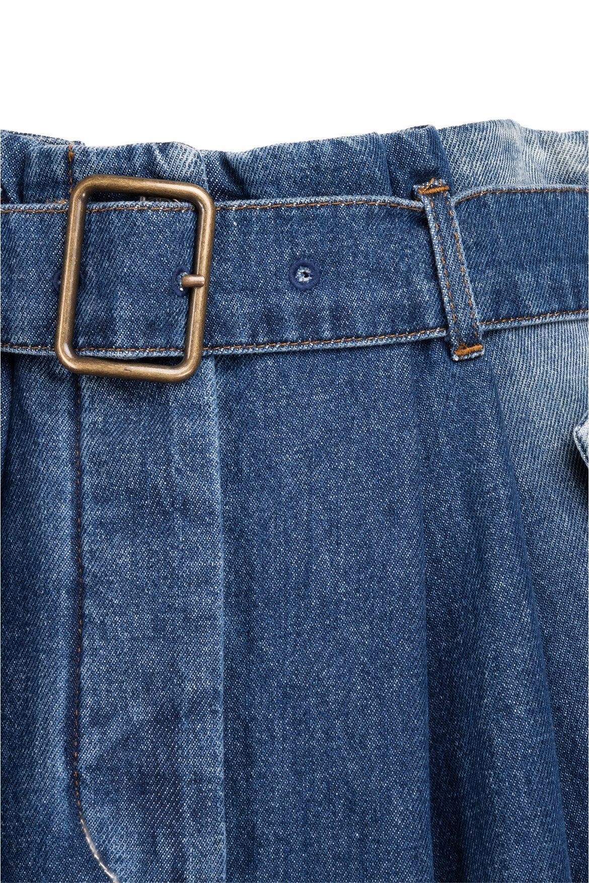 Dries Van Noten Size 36 Belted Denim Maxi Skirt - Image 3