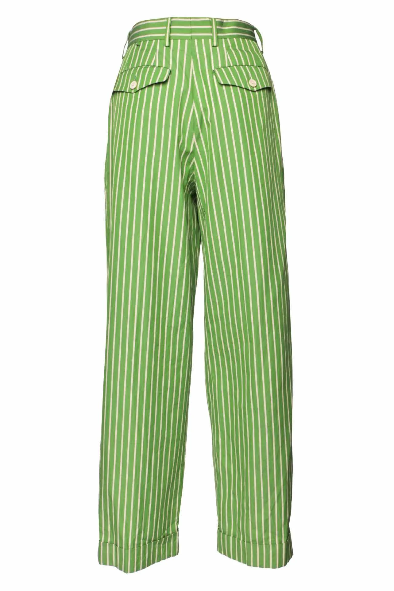 Dries Van Noten Size 36 Striped Cotton Pants - Image 2