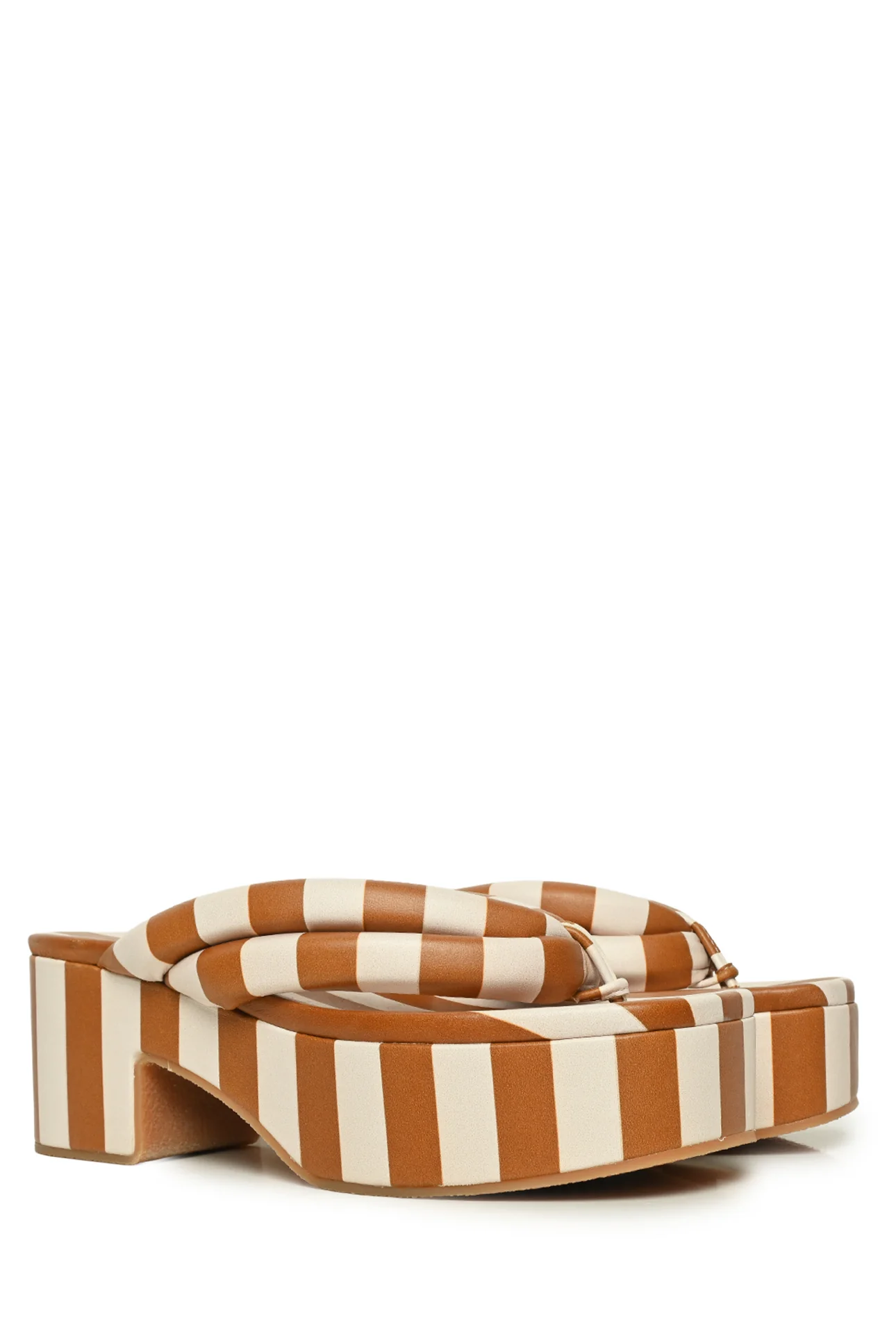 Dries Van Noten Size 37.5 Striped Platform Sandals - Image 2