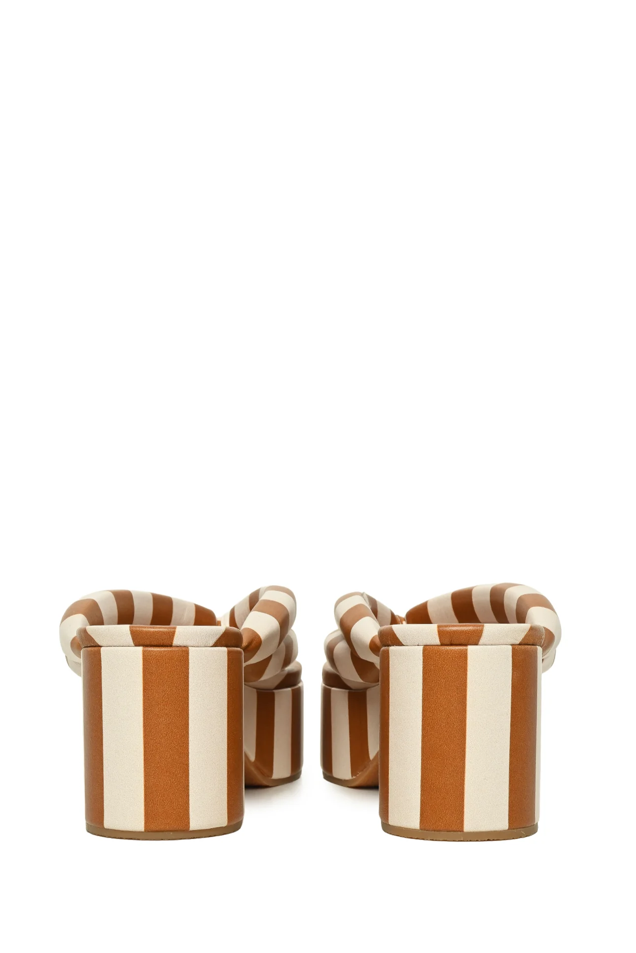 Dries Van Noten Size 37.5 Striped Platform Sandals - Image 4