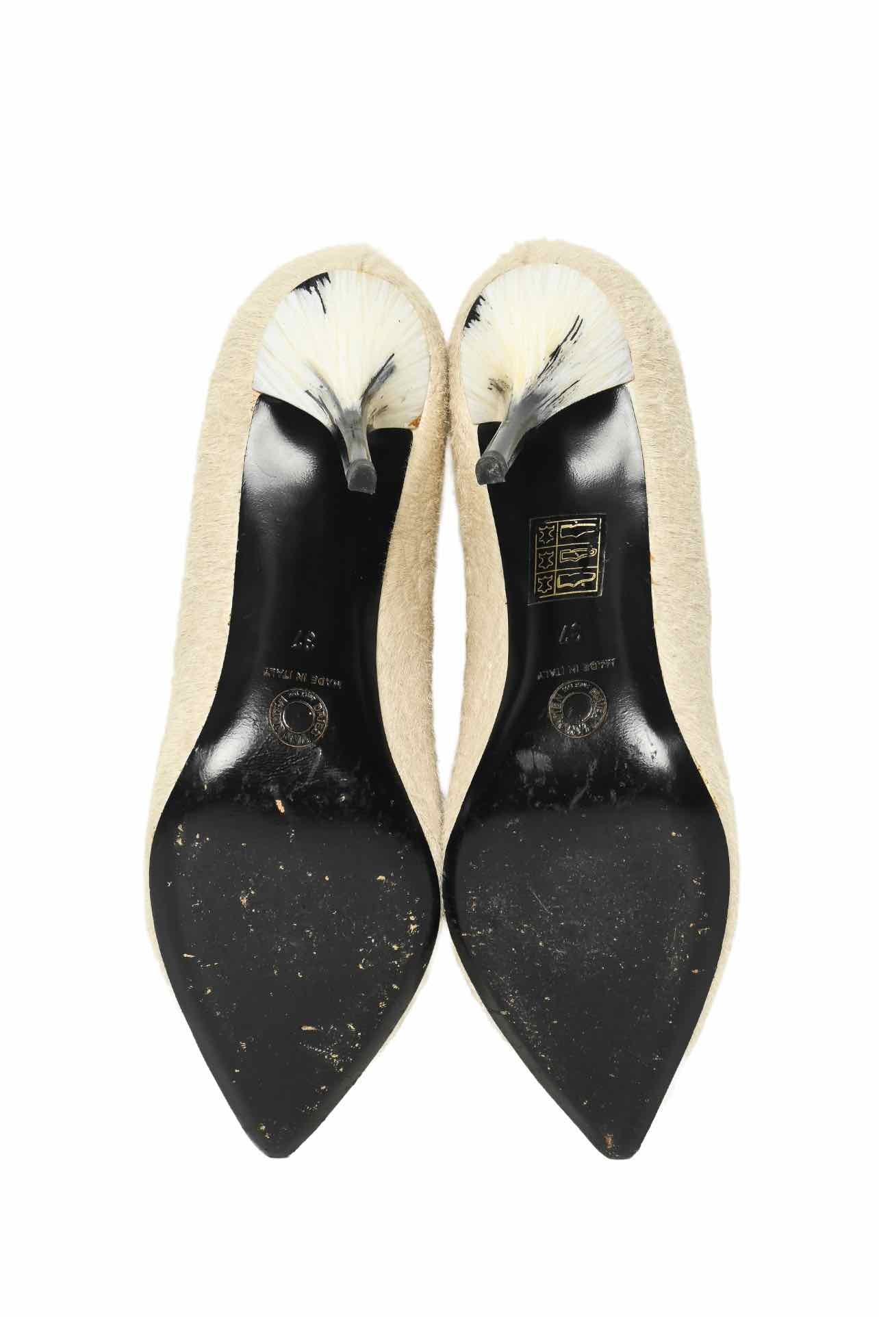 Dries Van Noten Size 37 Fur Pumps - Image 7