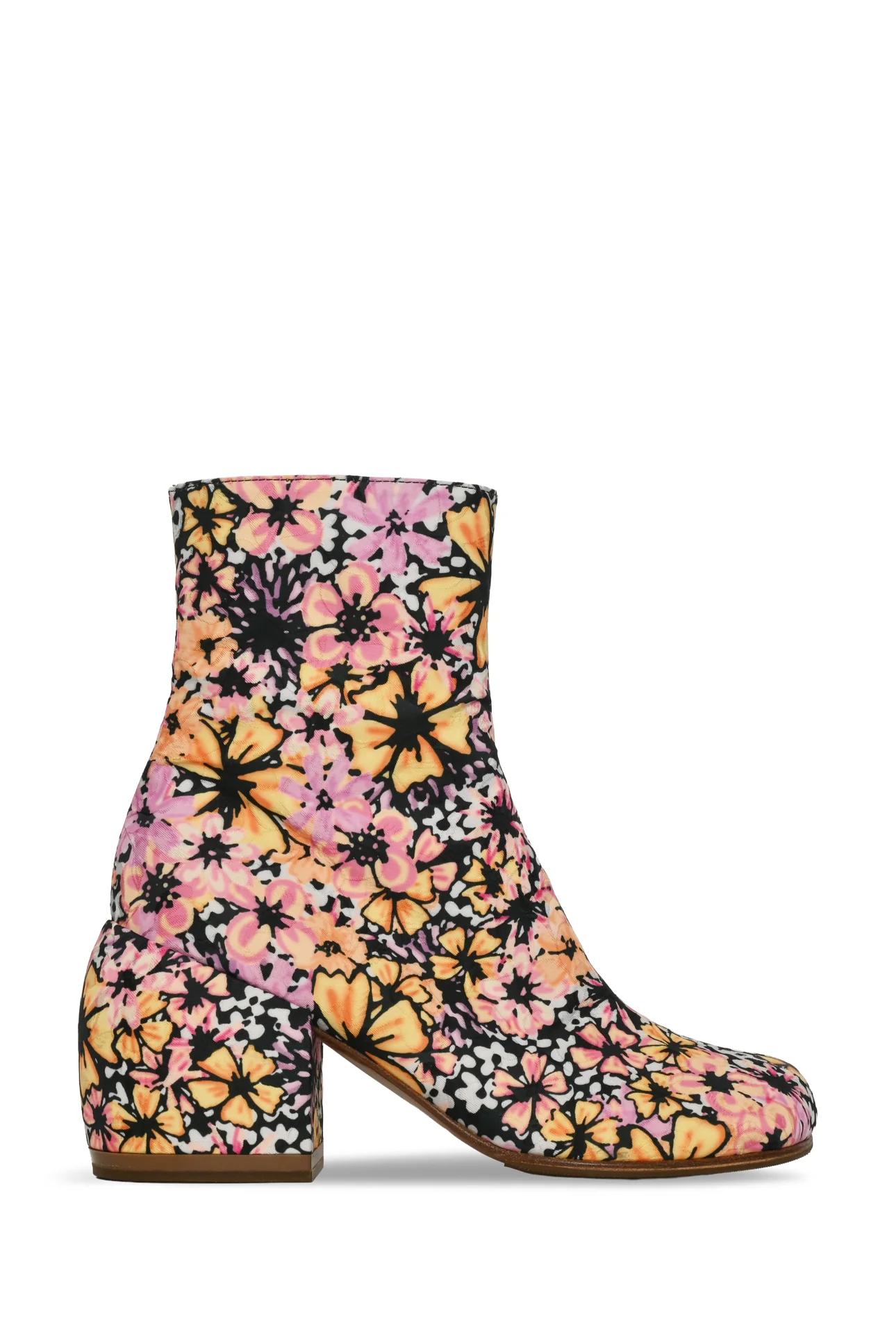 Dries Van Noten Size 38.5 Floral Ankle Boots