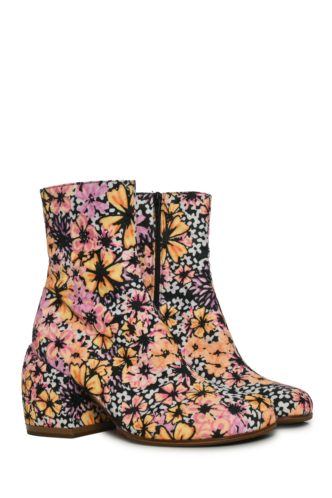 Dries Van Noten Size 38.5 Floral Ankle Boots - Image 2