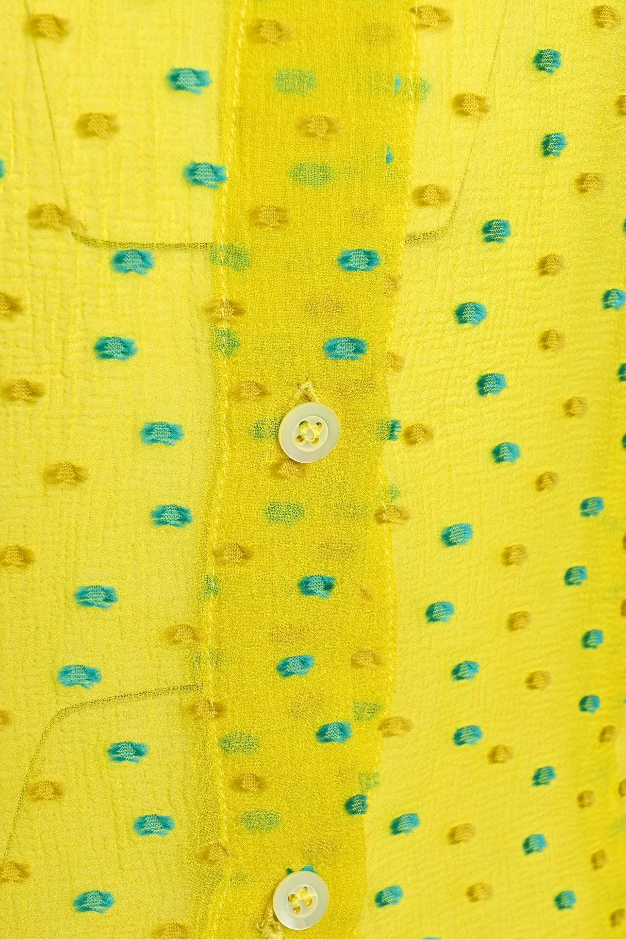 Dries Van Noten Size 38 Dotted Sheer Blouse - Image 3