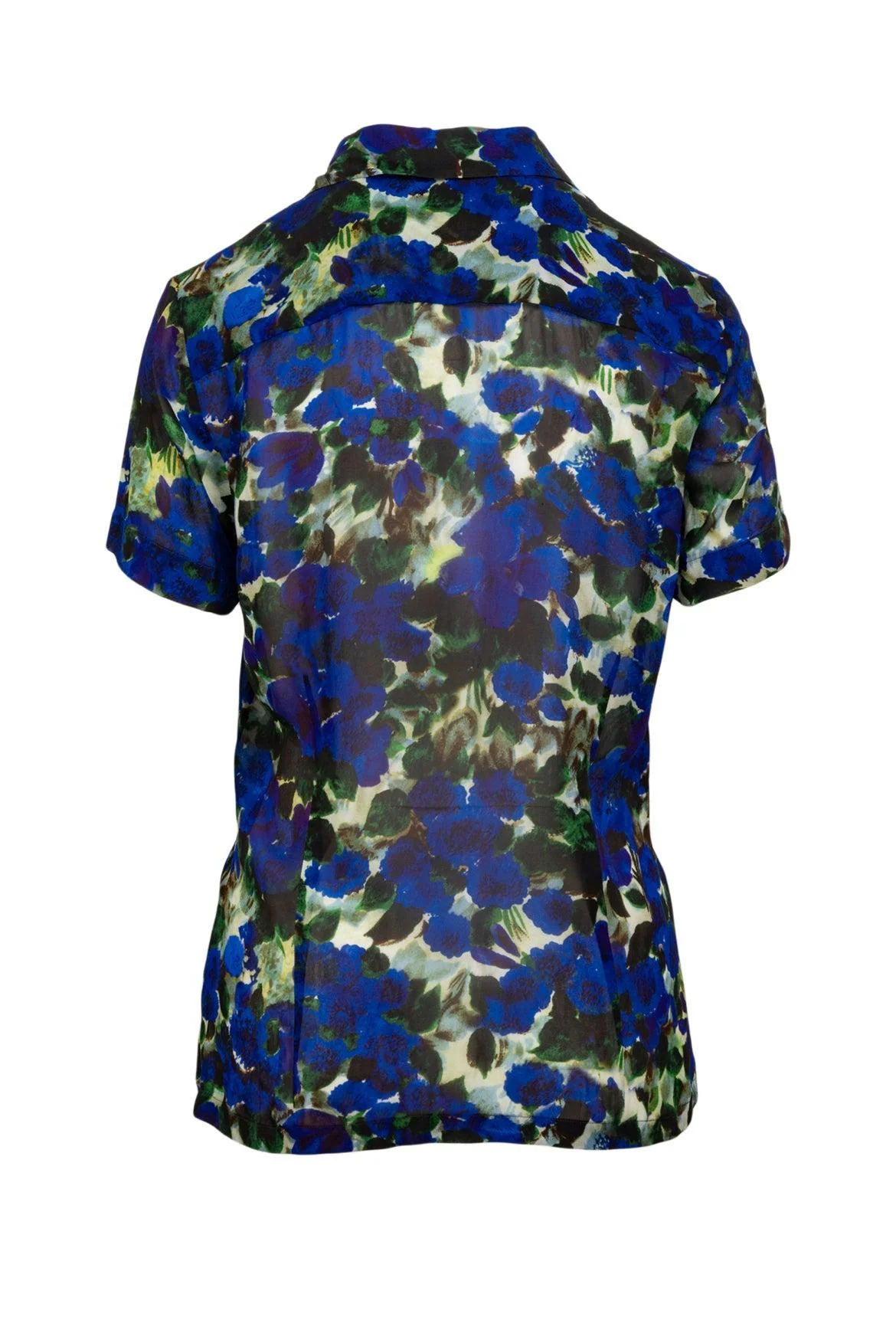 Dries Van Noten Size 38 Floral Sheer Blouse - Image 2