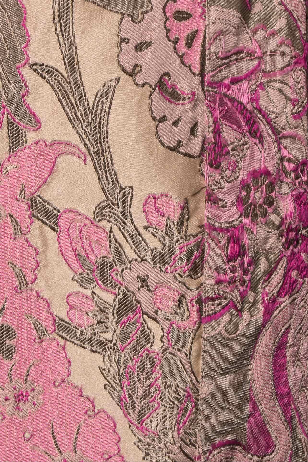 Dries Van Noten Size 38 Silk Pattern Midi Skirt - Image 3