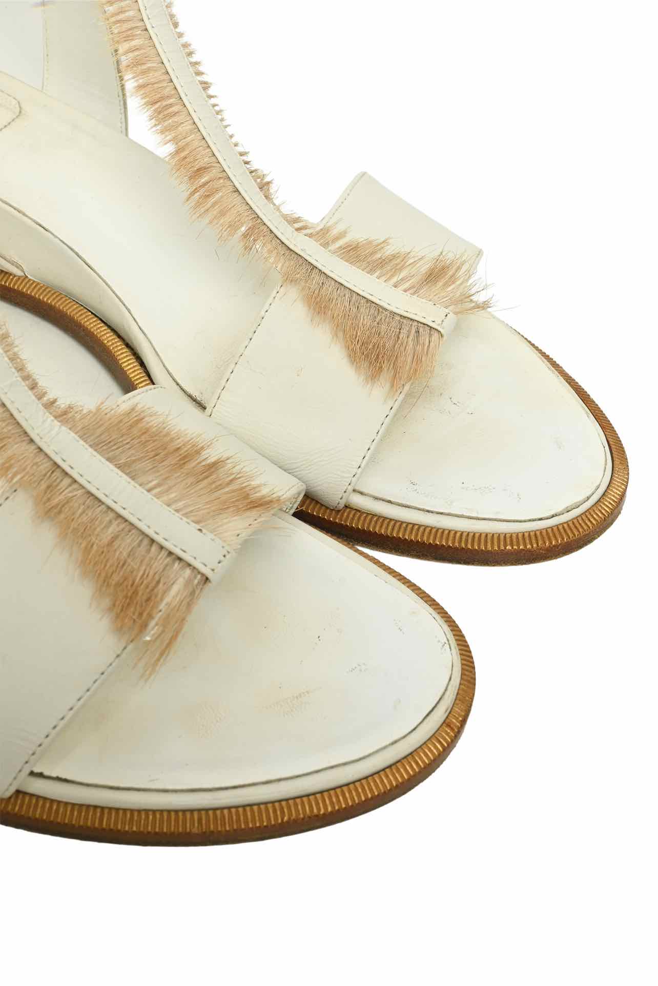 Dries Van Noten Size 39.5 Zebra Print Suede Mules - Image 3
