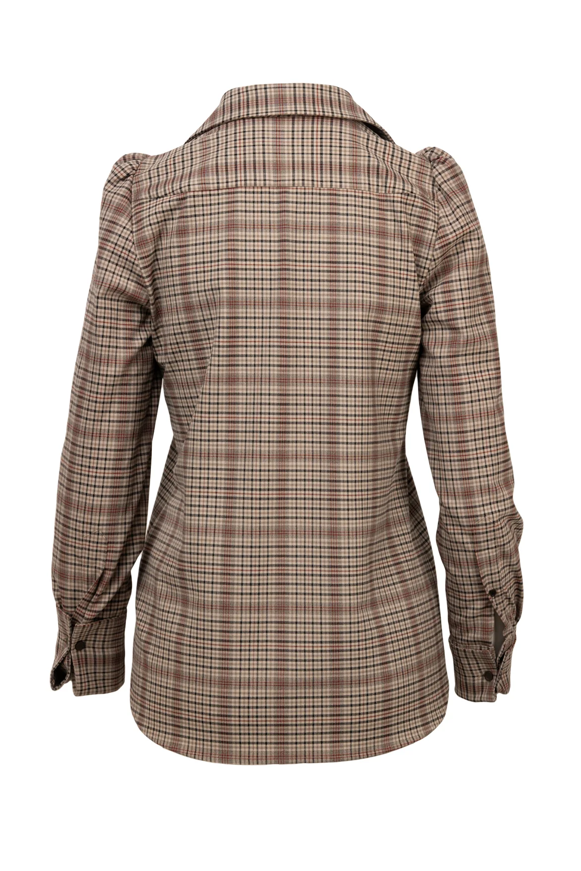 Dries Van Noten Size 4 Celinda Plaid Puff Shoulder Shirt - Image 2