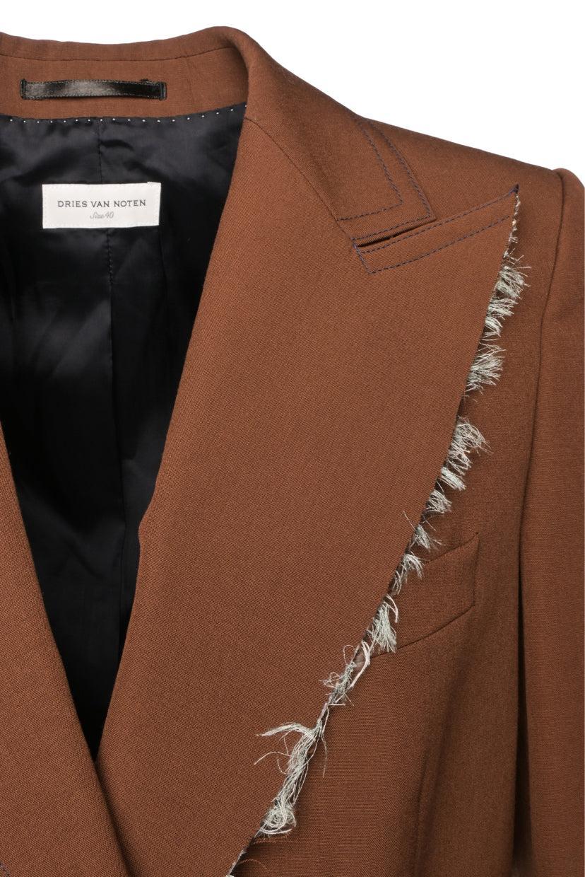 Dries Van Noten Size 40 Bylee Raw-Edge Double-Breasted Blazer - Image 3