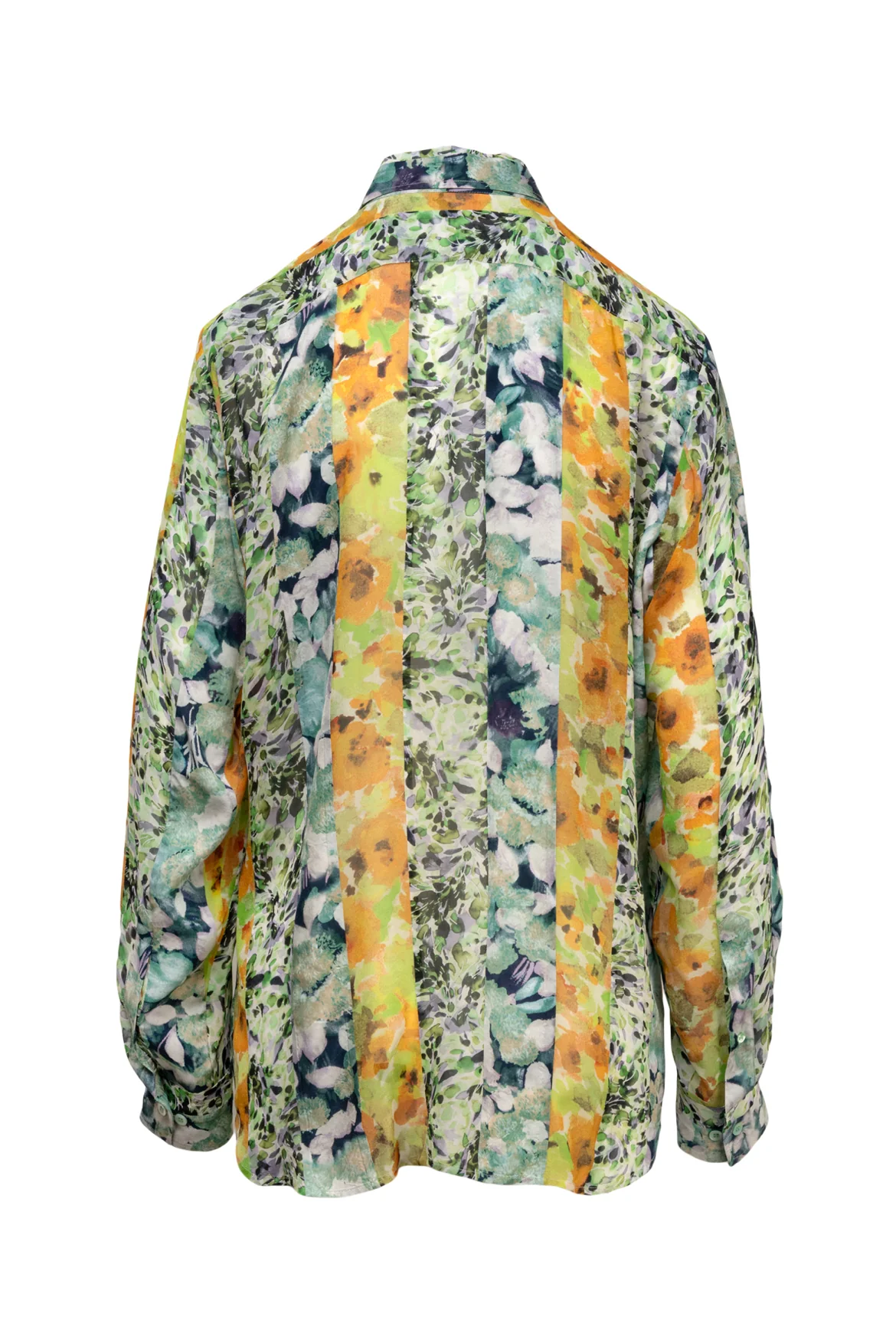 Dries Van Noten Size 40 Celinda Silk Blend Patchwork Floral Print Blouse - Image 2