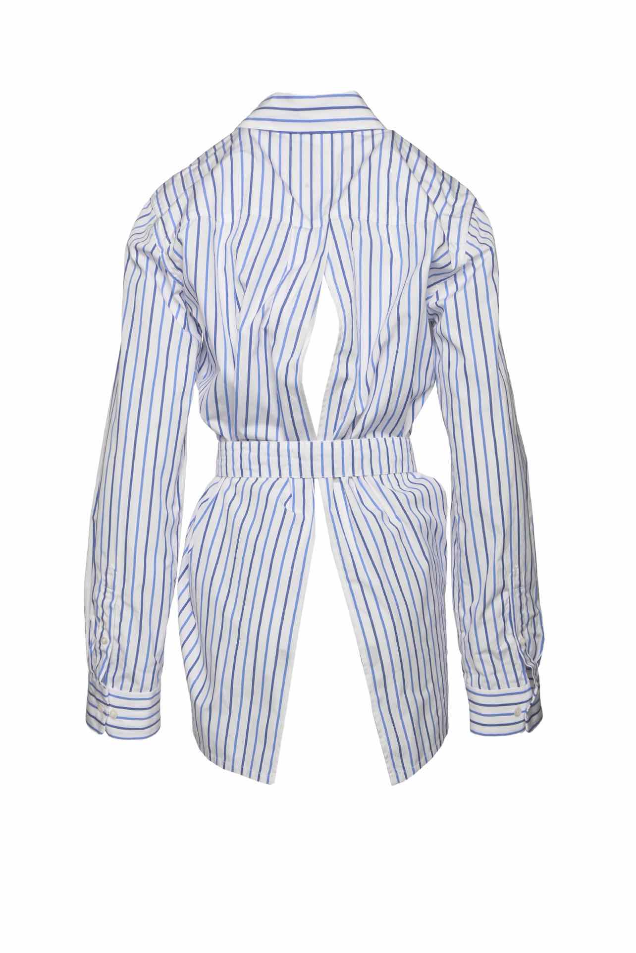 Dries Van Noten Size 40 Open Back Striped Shirt - Image 2