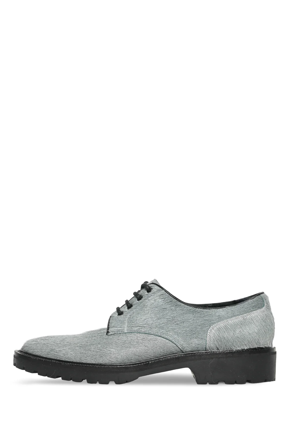 Dries Van Noten Size 40 Pony Hair Lace Up Oxford Loafers - Image 3