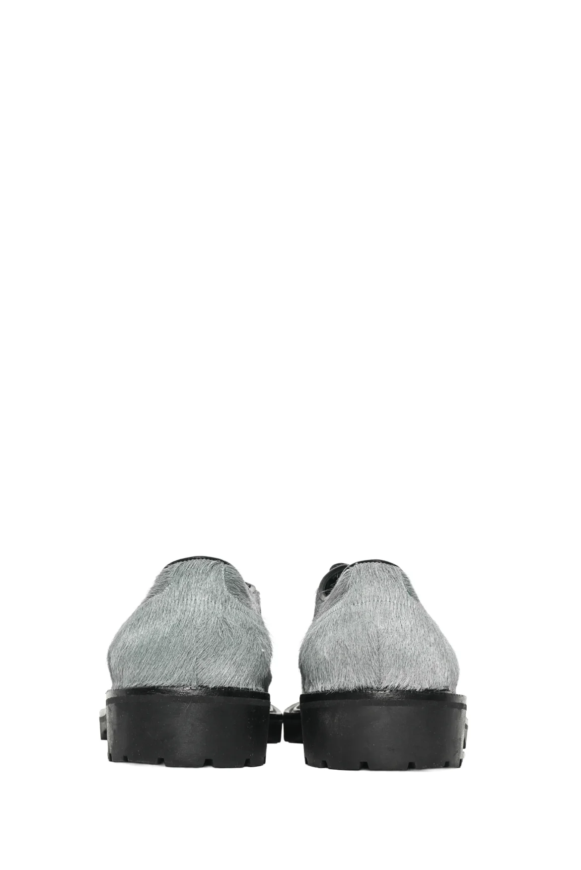 Dries Van Noten Size 40 Pony Hair Lace Up Oxford Loafers - Image 4