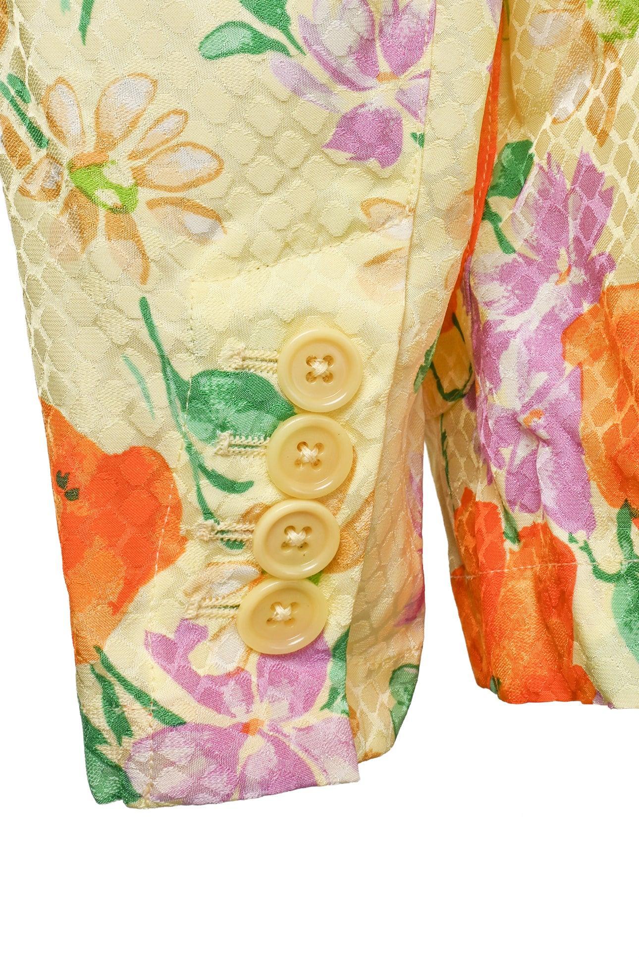 Dries Van Noten Size 42 Floral Print Blazer - Image 5
