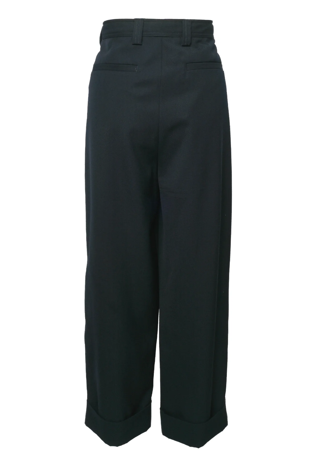 Dries Van Noten Size 8 Wide Leg Cuffed Pants - Image 2
