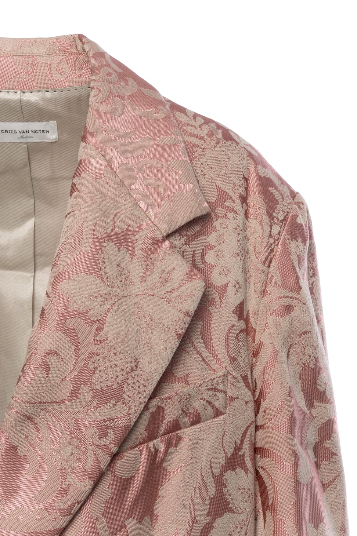 Dries Van Noten Size M Floral Jacquard Coat - Image 3