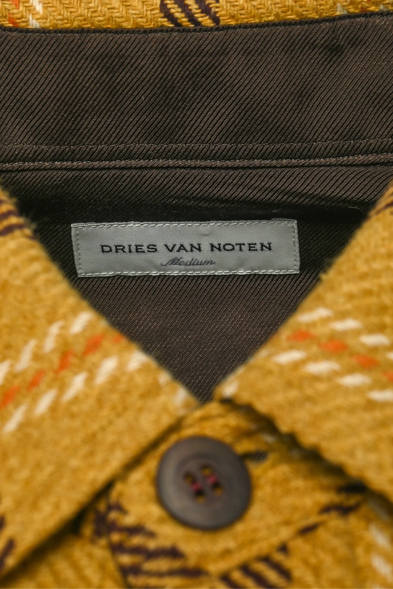 Dries Van Noten Size M Men's Calendo Oversized Plaid Flannel Shirt Long Sleeve - Image 4
