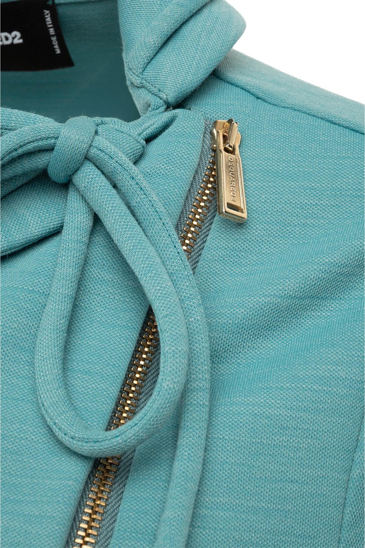 dsquared2 Size L Cowl Neck Zip Front Dress - Image 3