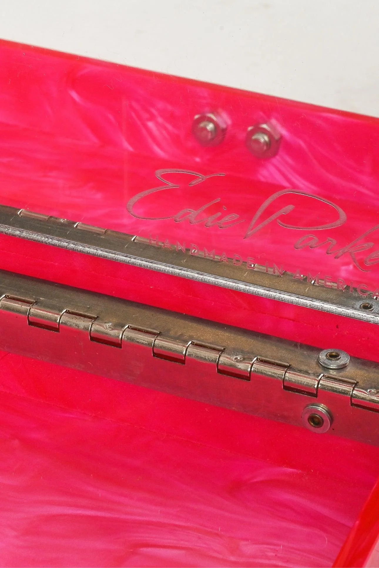 Edie Parker Pearlescent Acrylic Slim Jean Box Clutch - Image 5
