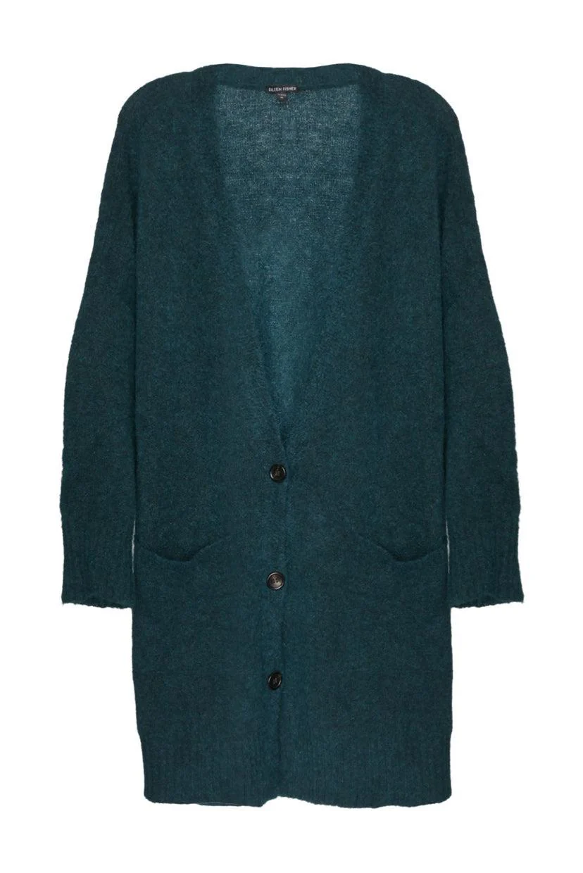 Eileen Fisher Size 3X Mohair Blend Knit Cardigan