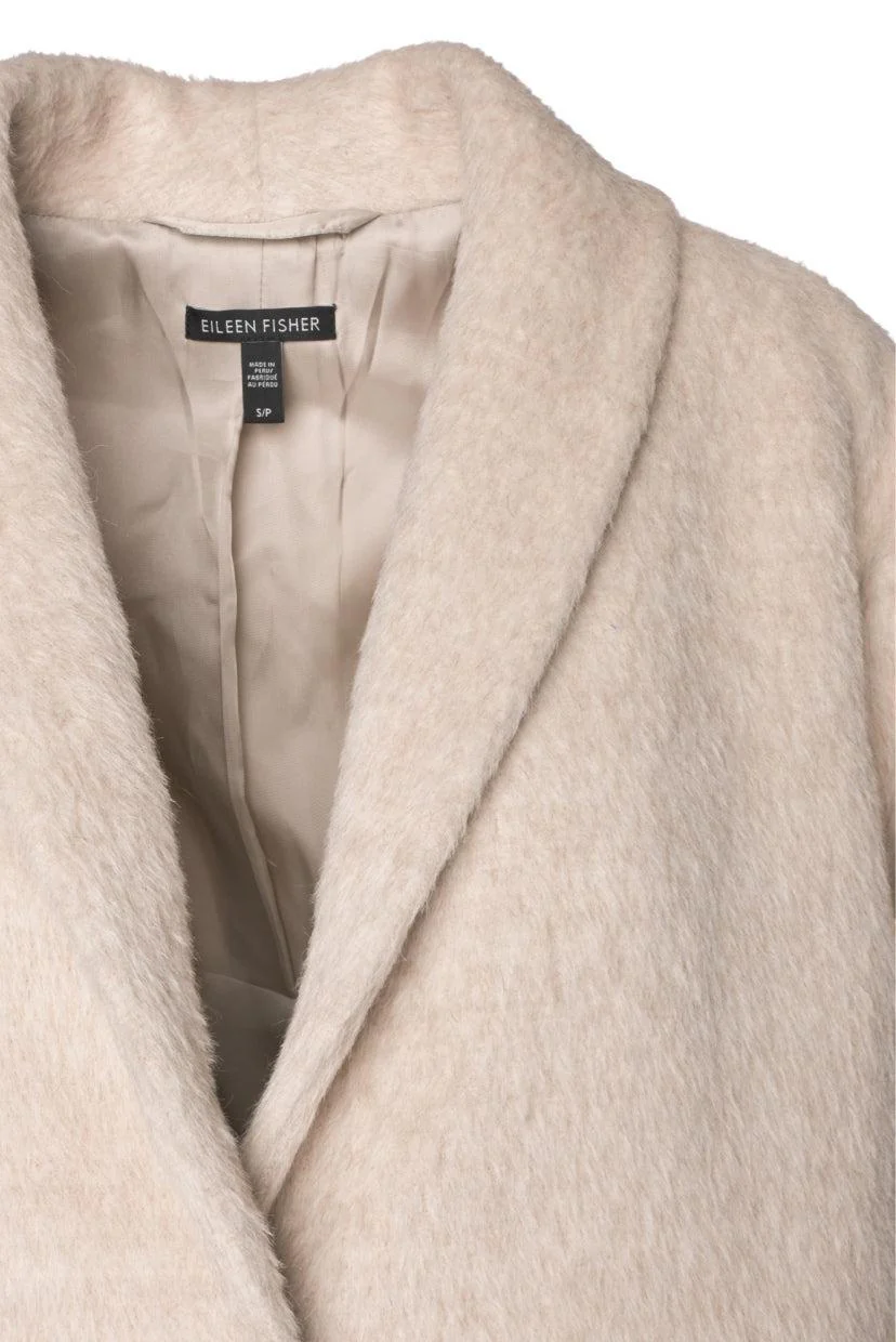 Eileen Fisher Size S Alpaca Luxe Shawl Collar Coat - Image 3