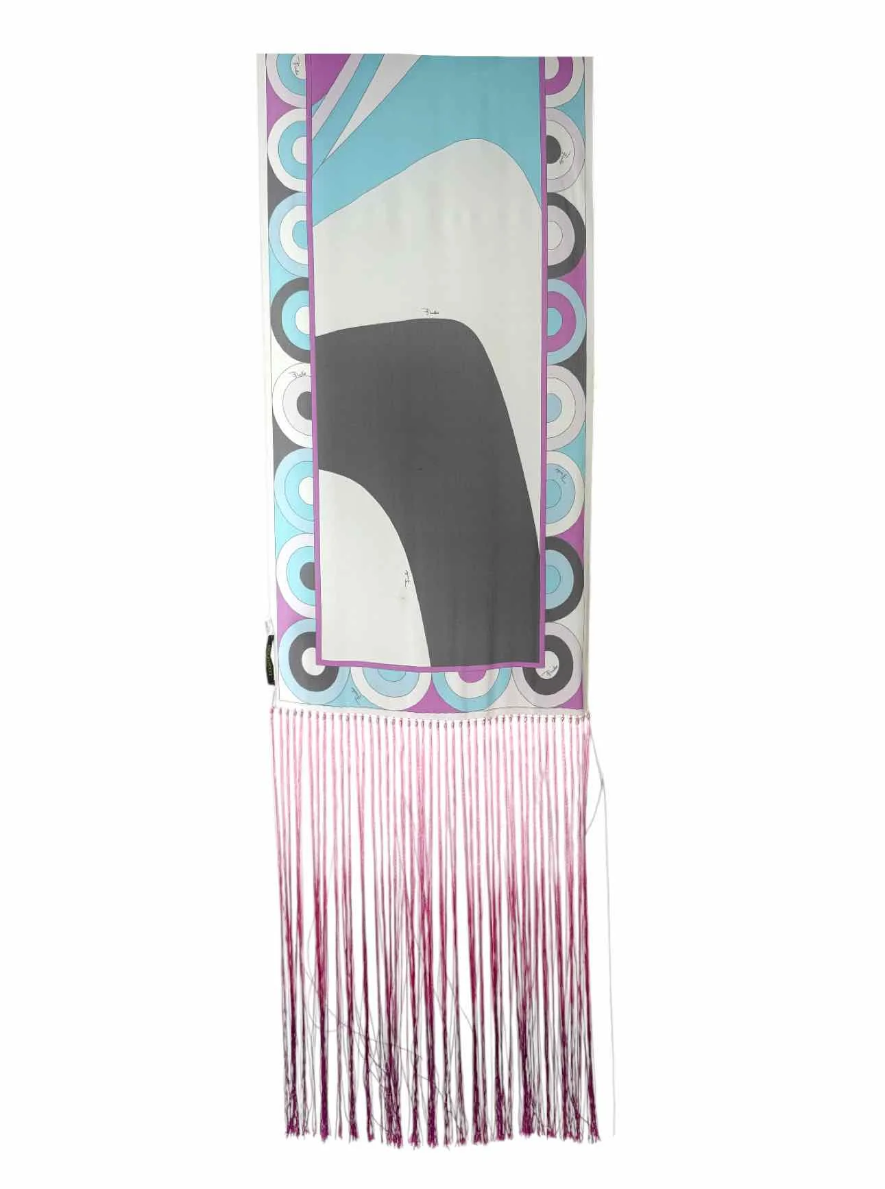 Emilio Pucci Printed Silk Fringe Scarf - Image 3