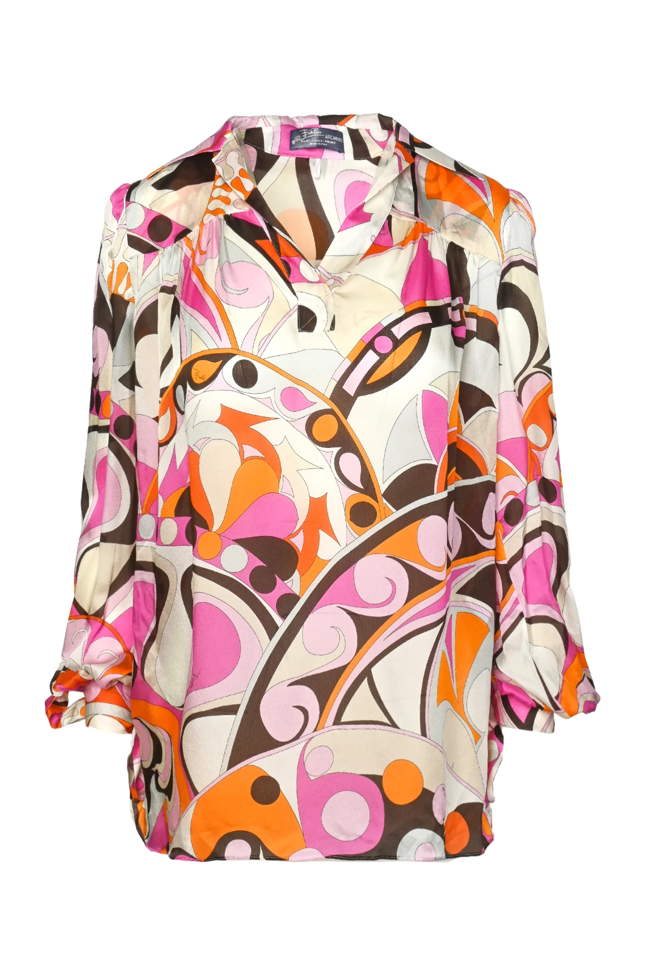 Emilio Pucci Size 6 Archivio Via De' Pucci 6- Firenze Silk Tops