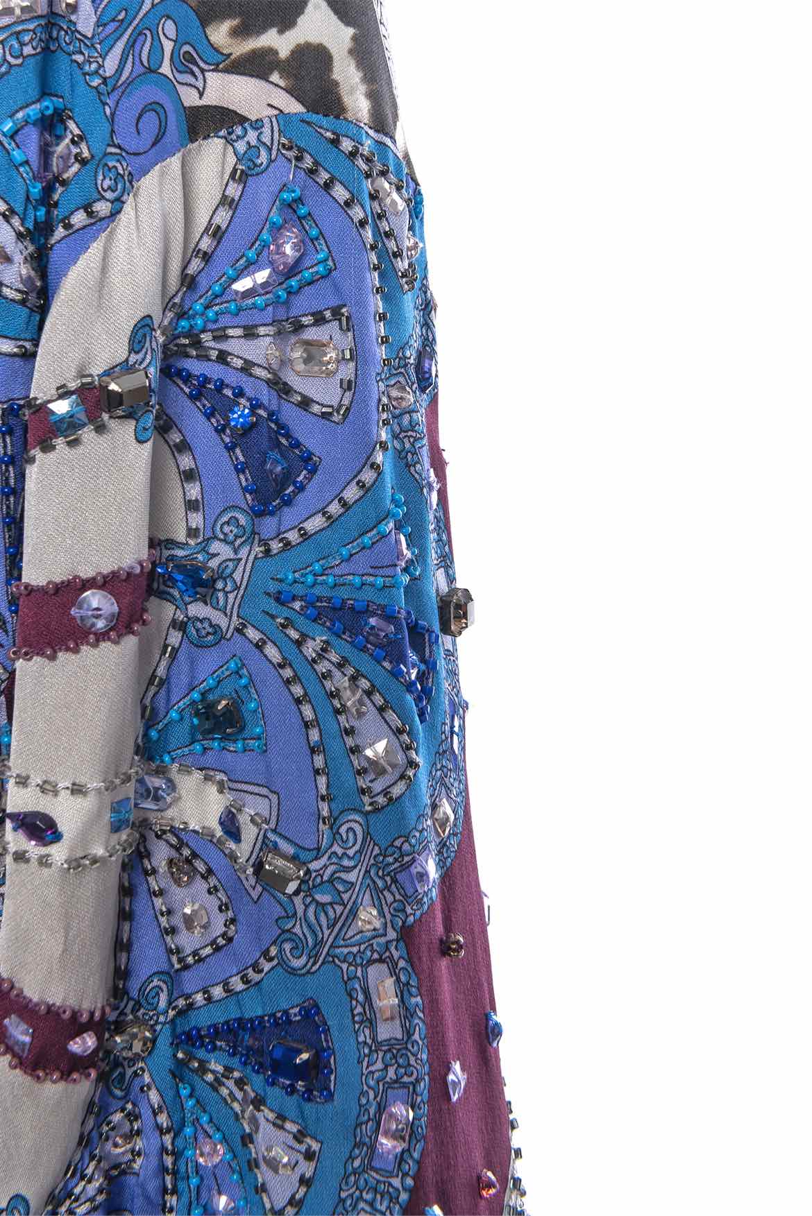 Emilio Pucci Crystal Beaded Silk Size 6 Blouse - Image 4