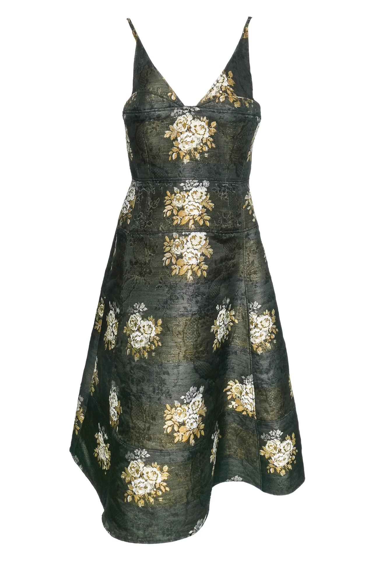 Erdem Size 10 Doris Tiered Brocade Gown