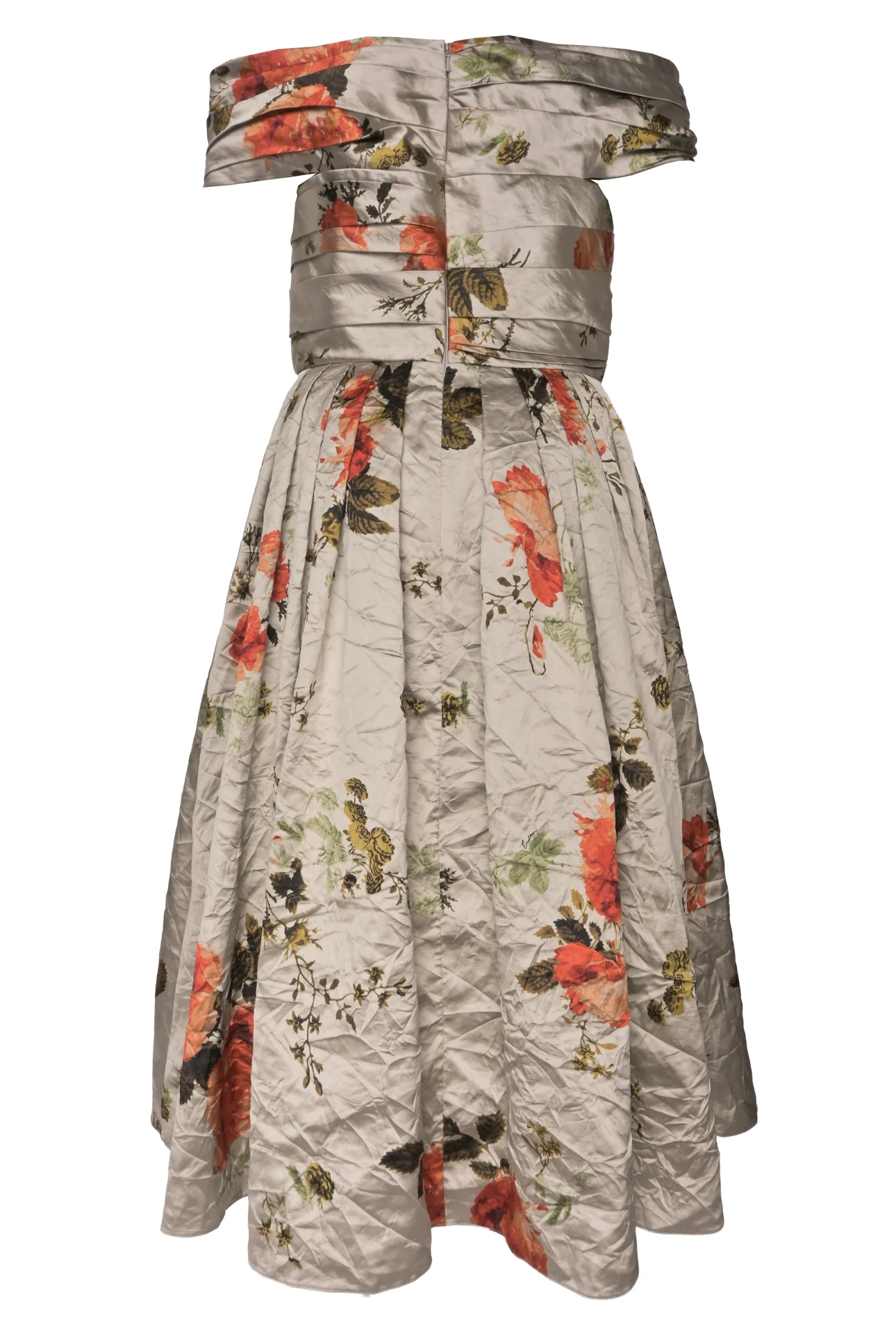 Erdem Size 10 Pleated Off The Shoulder Dress - Image 2