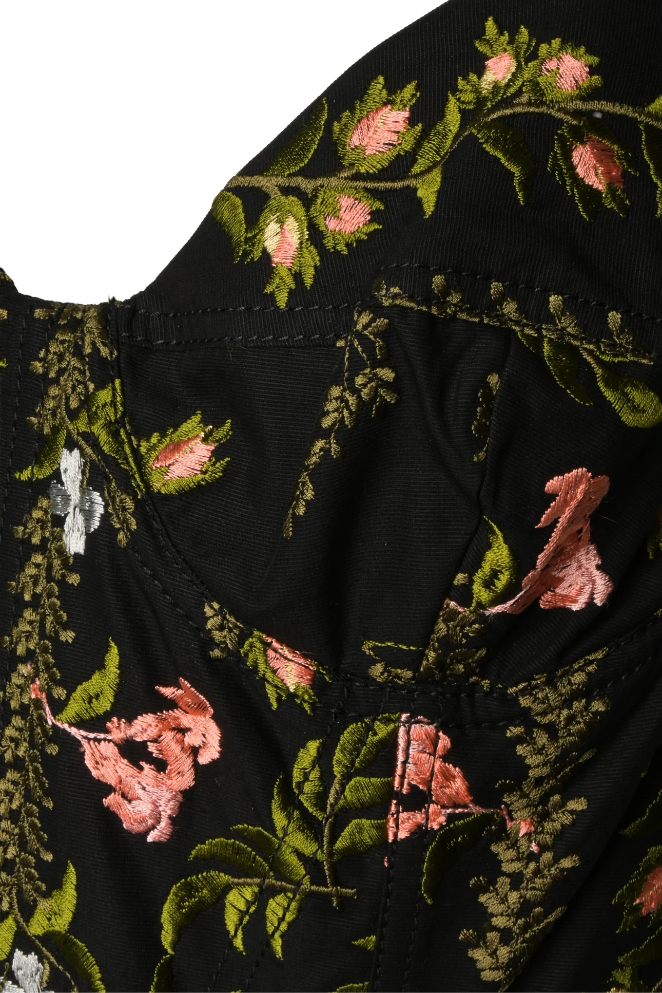 Erdem Size 10 Samara Embroidered Cotton Midi Dress - Image 3