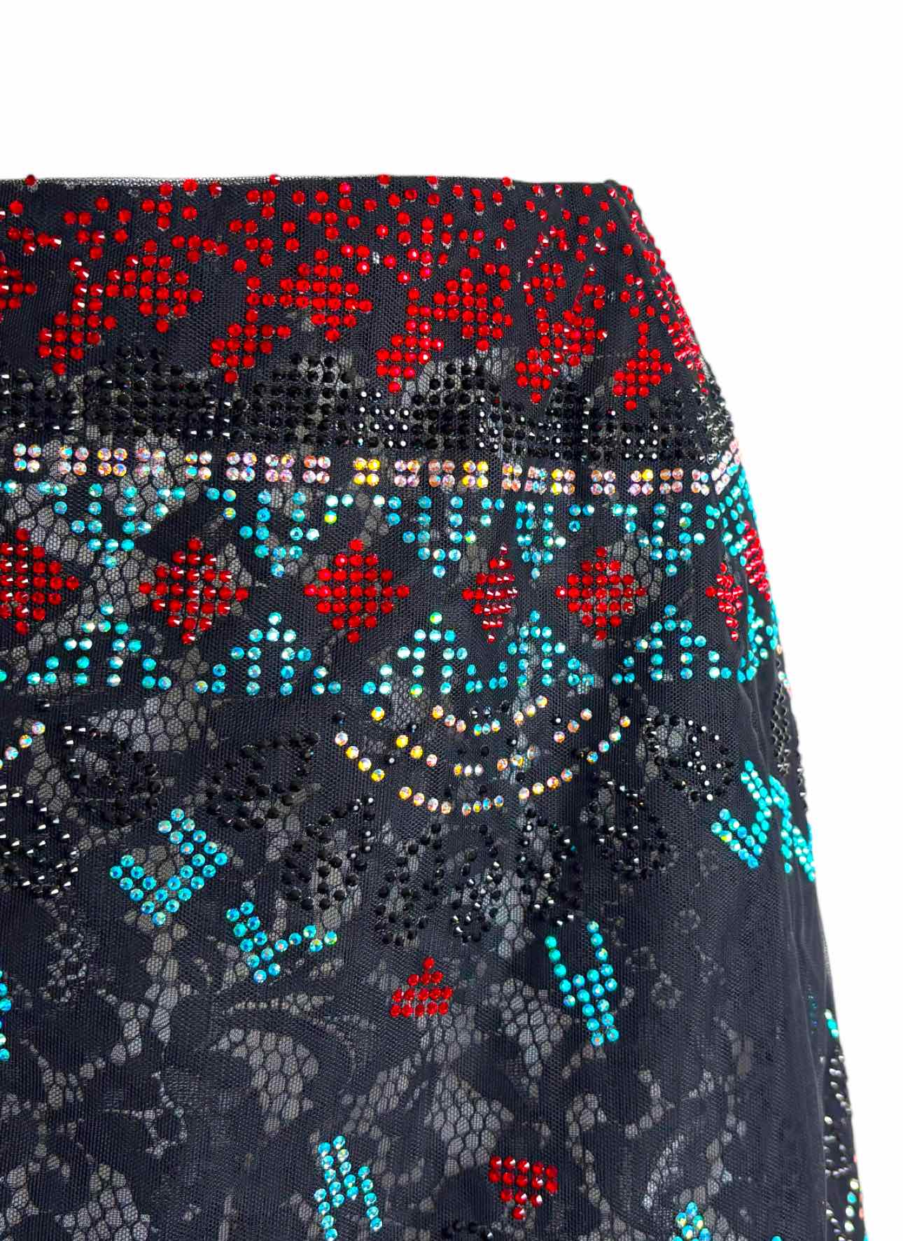 Ermanno Scervino Size 42 Crystal Embellished Mini  Skirt - Image 3