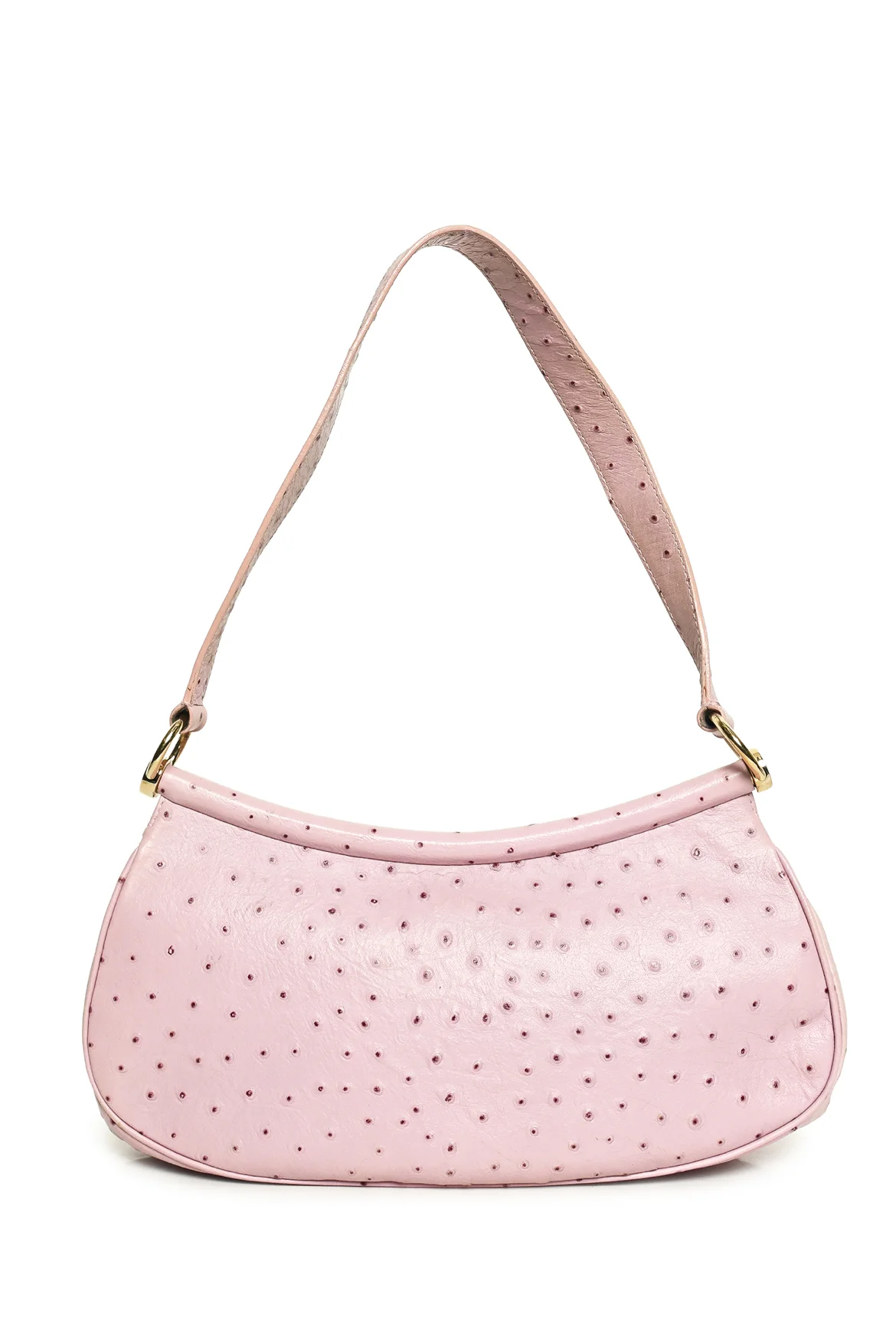 Escada Ostrich Leather Flap Shoulder Bag - Image 3