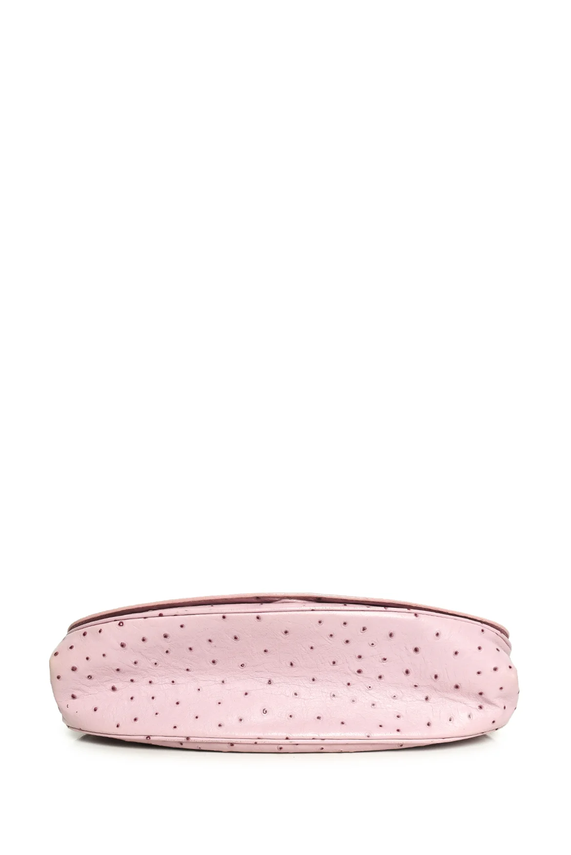Escada Ostrich Leather Flap Shoulder Bag - Image 4