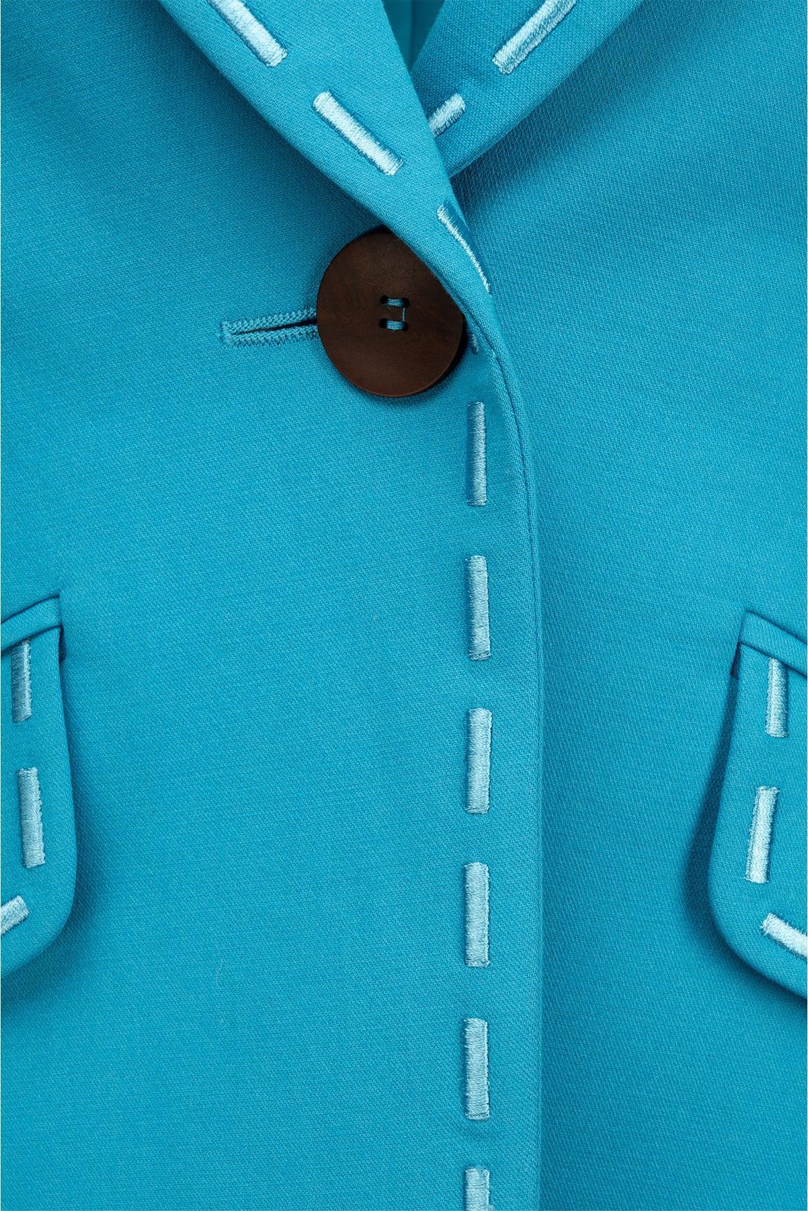 Escada Size 6 Cotton Single Breasted Blazer - Image 3