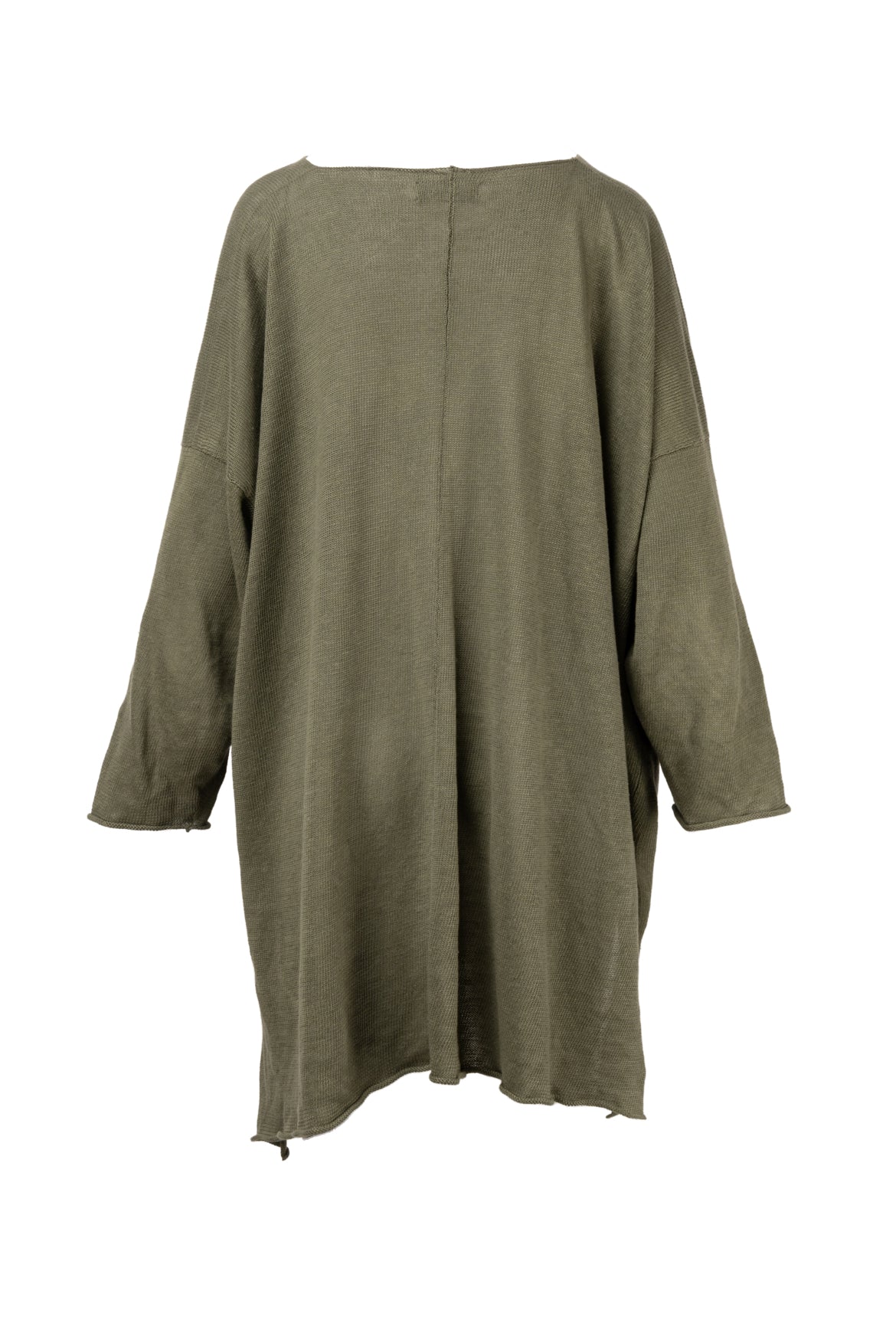Eskandar Size OS Oversized Short Sleeve Linen Sweater - Image 2