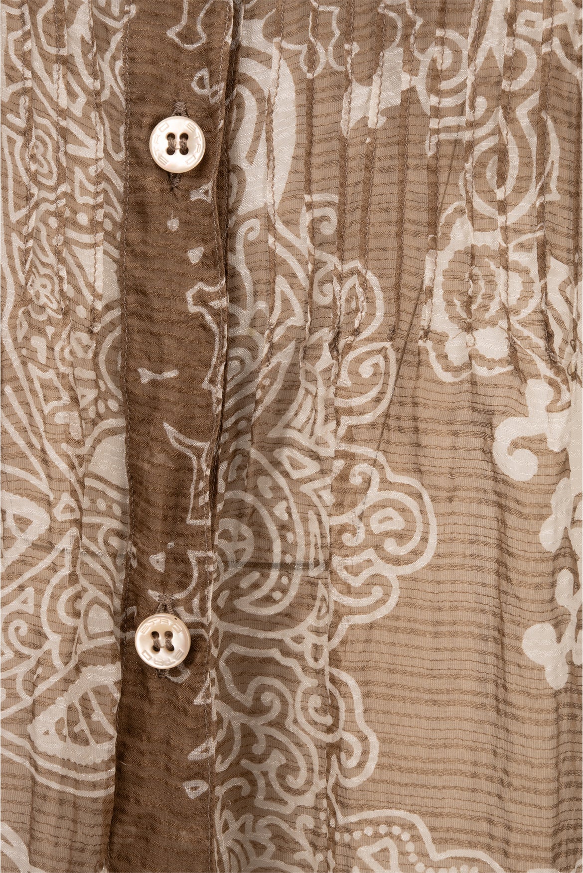 Etro Size 10 Sheer Paisley Silk Blouse - Image 3